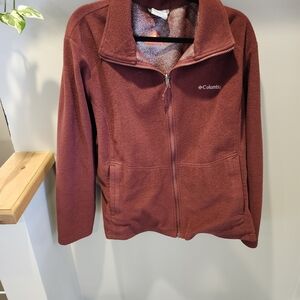 Columbia 3x Maroon Full-Zip Fleece Jacket